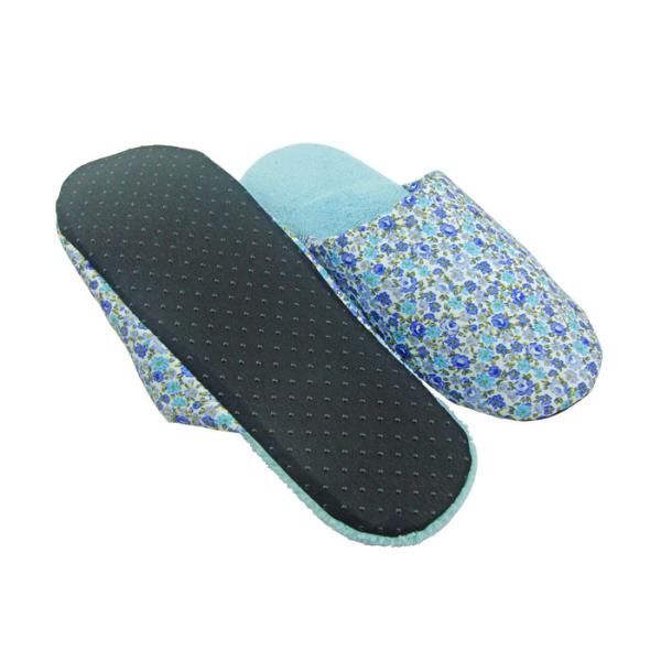Anti - Slip Travel Living Room Disposable Hotel Slippers With Floral Pattern