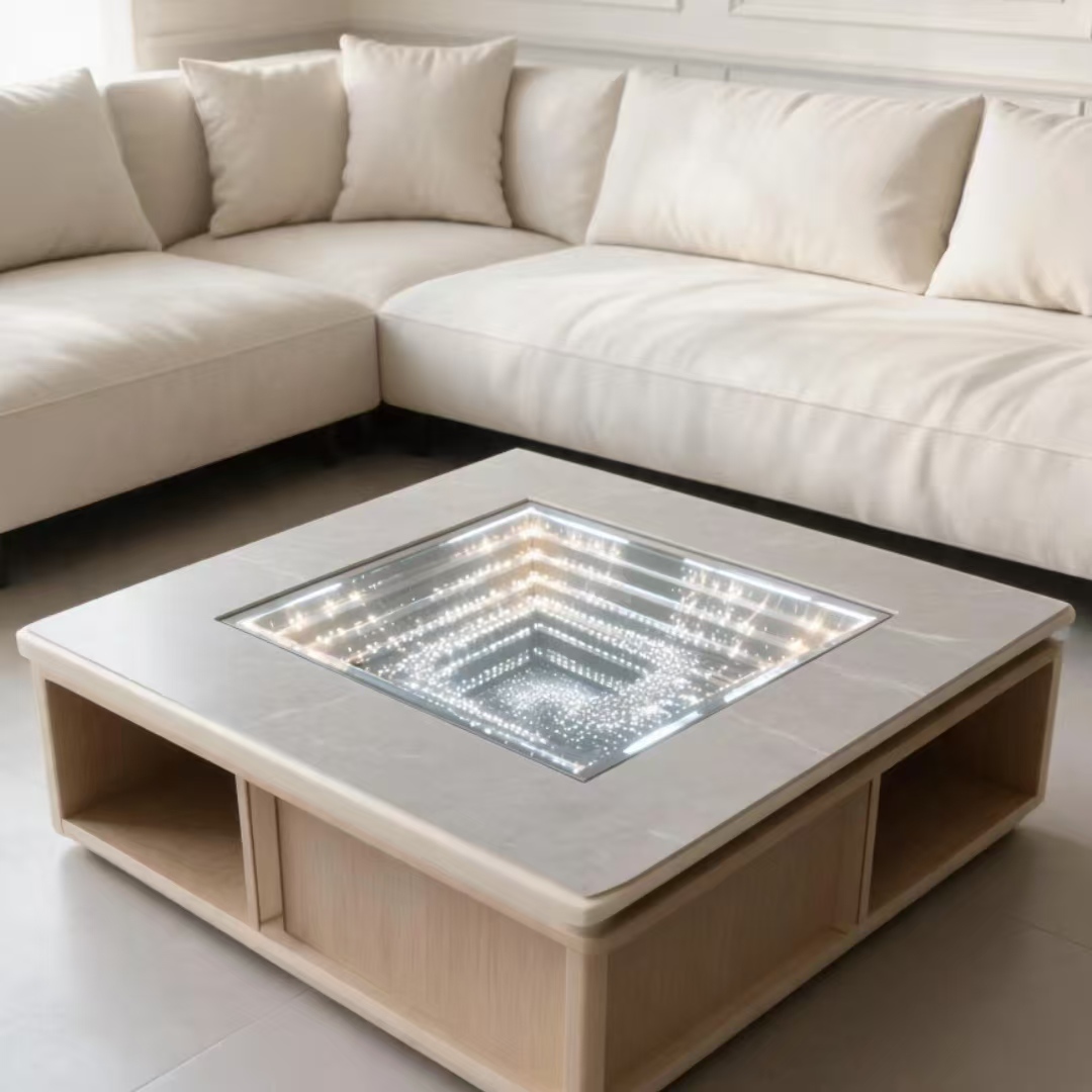 Modern Luxury RGB LED Infinity Mirror Nightclub Bar Or Home LED Infinity Coffee Table