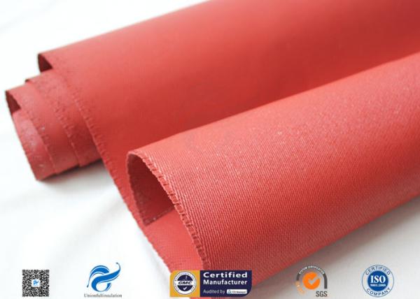 de pano revestido vermelho da tela da fibra de vidro do silicone de 1mm isolação elétrica de grande resistência