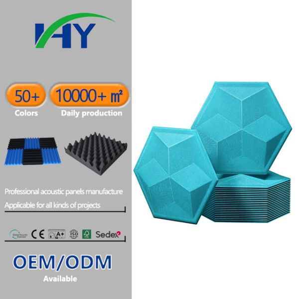 Cyan Aesthetic Acoustic Foam 30x30cm Sound Absorption For Wall Renovation