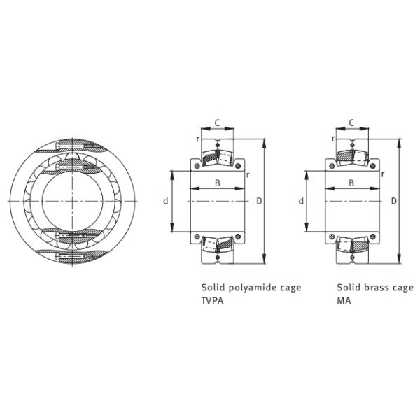 230SM220MA разделило сферически размер 220x360x92 Mm подшипника ролика