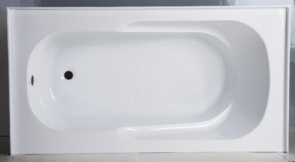 cUPC apron cheap acrylic bathtub 3 sides tile flange 4mm pure acrylic sheet