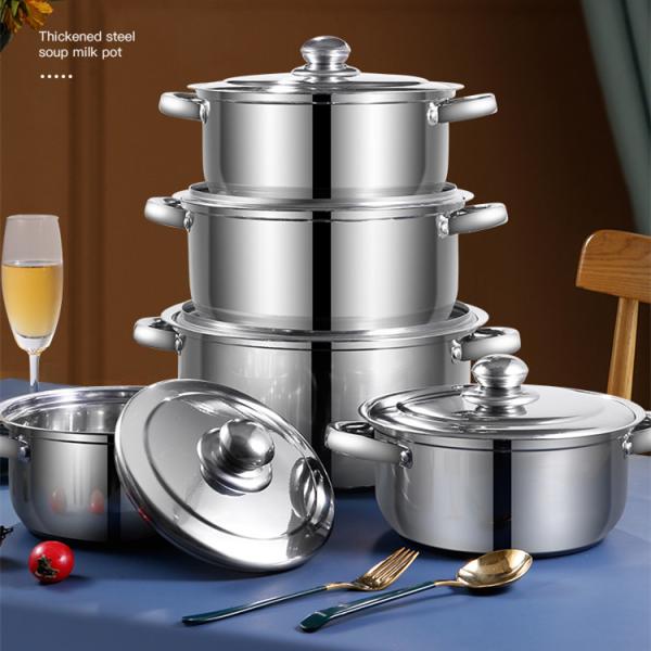 Cookware нержавеющей стали установил изделия кухни 10 частей варя набор бака