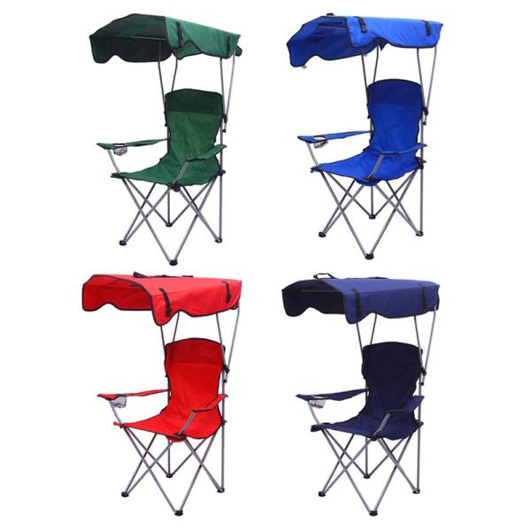 Foldable Backpack Portable Camping Beach Chair With Canopy for Outdoor Trips