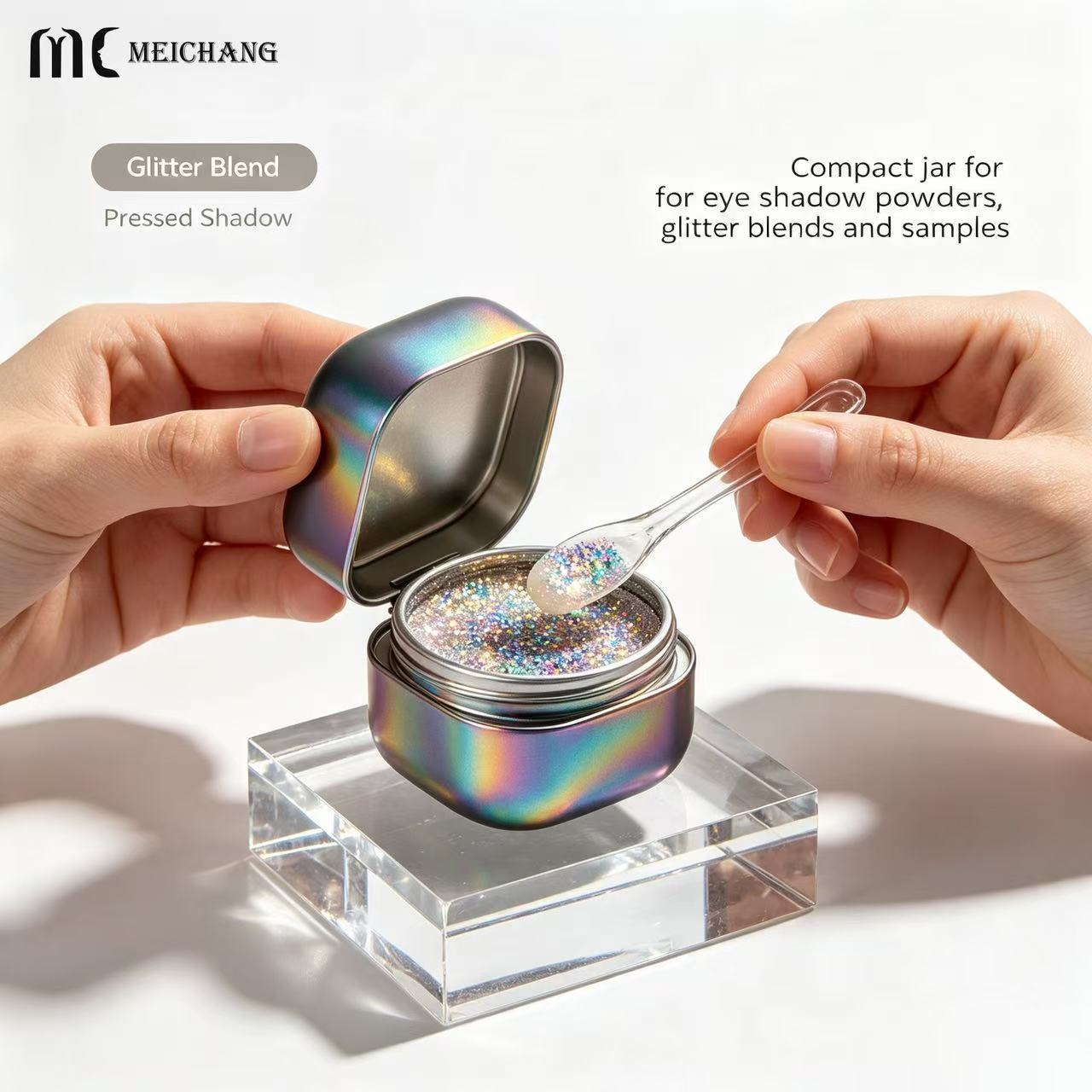 5–10g Mini Square Aluminum Tin with Rounded Corners for portable balm, solid perfume, hair wax and other small-format product packaging (MC-811）