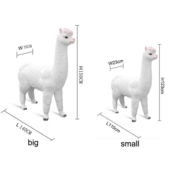 LED simulation alpaca lamp outdoor landscape outdoor waterproof FRP animal lamp