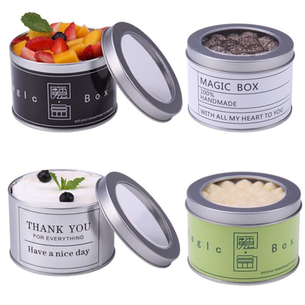 Multi Capacity Matte Round Tinplate Jar with Metal Lid for Candle Storage and Candy Packaging
