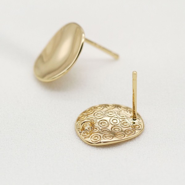 Wholesale Diy Earring Accessories Fashion Hypoallergenic 925 Silver Needle Disc Earrings Glossy Women's Earrings