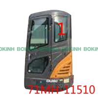 A posição superior NO.1 do lado esquerdo de 71MH-11510 HYUNDAI Front Glass Excavator Cab Window moderou