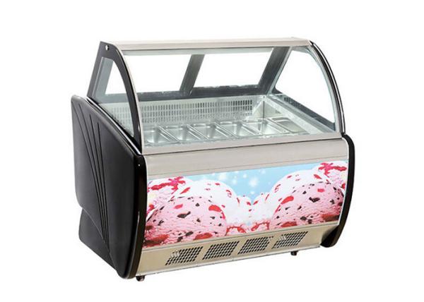 Casseroles commerciales Frost du congélateur 12 d'affichage de crème glacée de Gelato libre