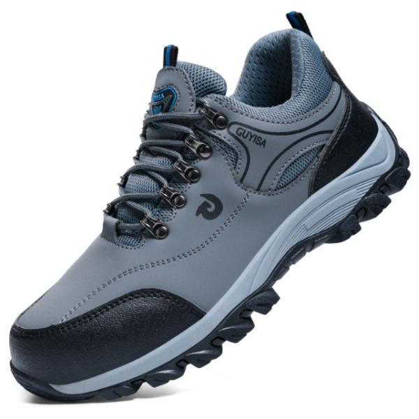 All-Season Waterproof Safety Work Shoes for Men Steel Toe Anti-Smash Anti-Puncture Steel Plate Protection for Construction Site