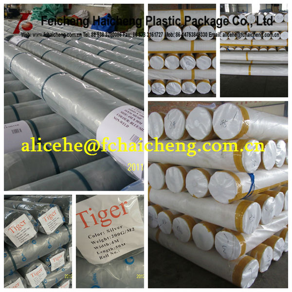 blue/silver woven poly tarps rolls 1.83*100m, or 2*100m