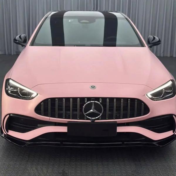 Película de protección de pintura de color rosa de durazno autocurante 1.52X16m Película PPF de color antibacteriano