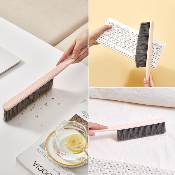 Household Cleaning Desk Sofa Bed Brush Mini Dusting Soft Hair Long Hand Handle Sweeping Tool For Dusting Remover