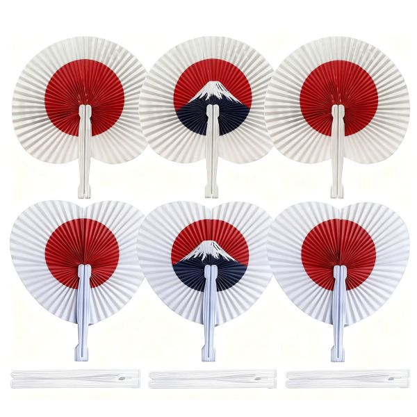 Blank White Heart Shape Round Folding Handheld Paper Hand Fans with Plastic Handles DIY Painting Birthday Wedding Party Decor