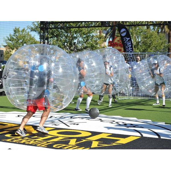 Transparent Color Inflatable Bubble Soccer Ball , Diameter 1.5 M Human Bubble Ball