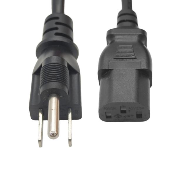 日本電源コード 3極 ACプラグ 125V 7A-15A VCTF 3x2.0sqmm