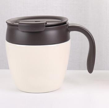 Durable 15OZ Double Walled Stainless Steel Coffee Mug With Handle And Lid