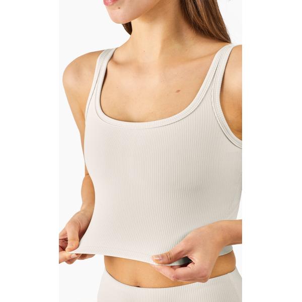 New Threaded Nude Yoga Bra Vest-Style Fitness Running Sports Bra Women
