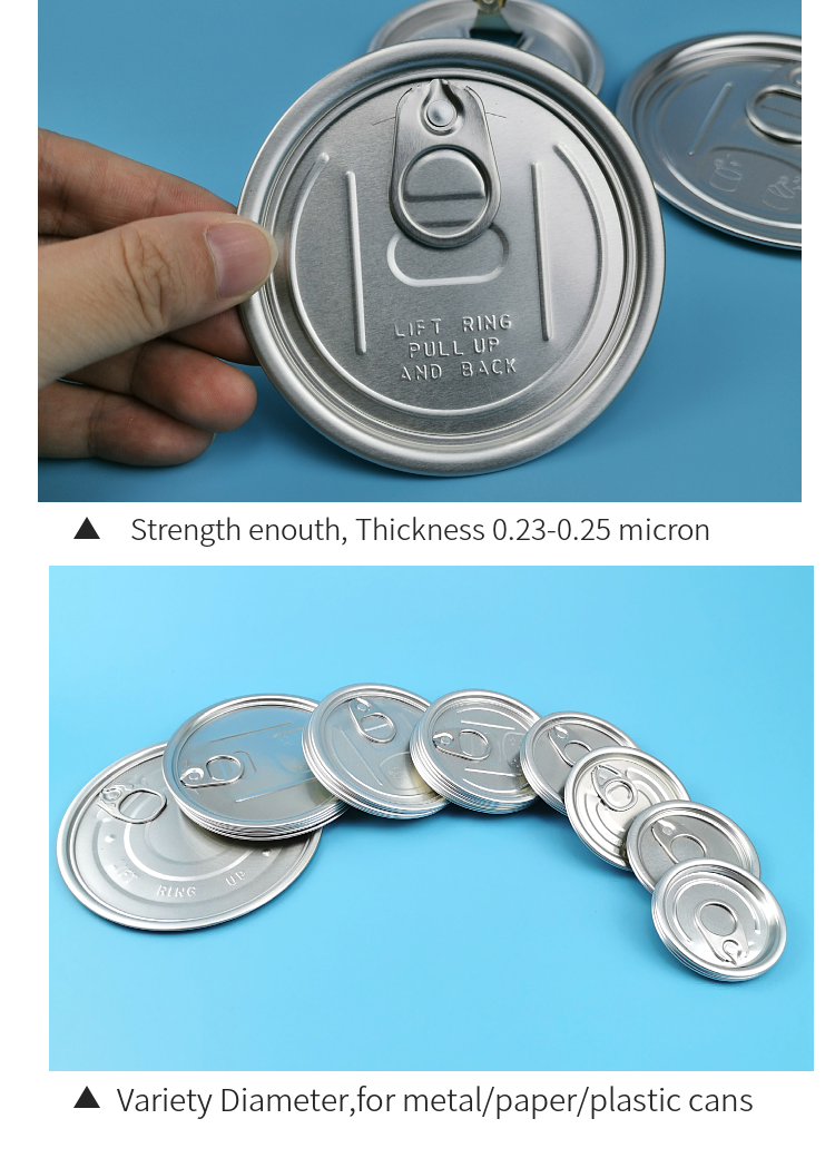 крышка банки пива сока открытого конца 57mm 49mm EOE легкая