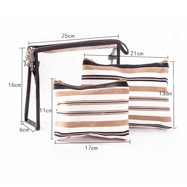 Zipper One Piece PVC Cosmetic Bag Organizer 21*13cm