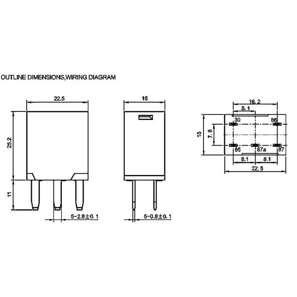 Мини автомобильное реле 12V реле 12088592 для BUICK, ISUZU, ШЕВРОЛЕ