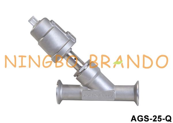 Action simple pneumatique de valve de siège d'angle de bride de tri de DN25 PN16