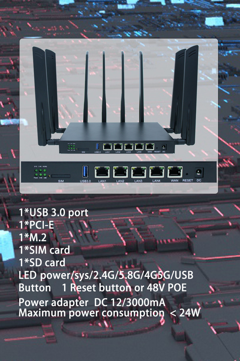 маршрутизатор модема маршрутизатора 1200Mbps 5g 48V POE 5G промышленный беспроводной