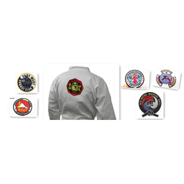 Форма карате вышила округлой форме затыловки прессы жары заплат значка