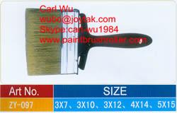 Natural bristle Chinese bristle synthetic mix shed fence ceiling wall paint brush wood plastic handle 5 inch WB-020