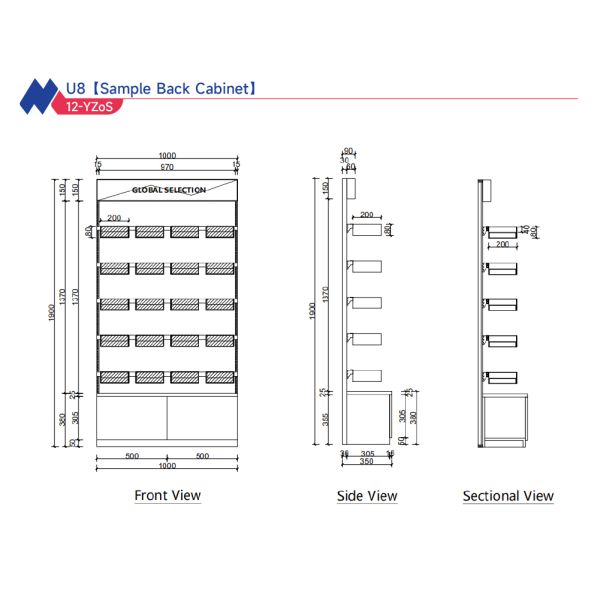 Cosmetic Storefront Retail Display Cases Cabinet Adjustable Rack