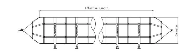 Good Air Tightness Rubber Material Pontoon Floating Support Marine Salvage Airbags