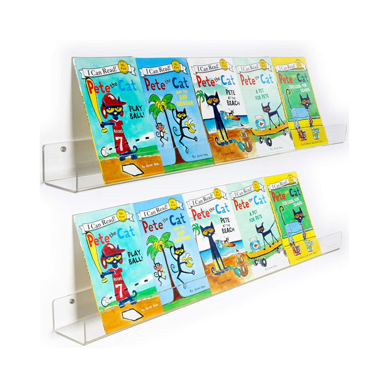 Displaying Wiper Display Rack with Transparent Acrylic Wall Shelves and Brochure Holder