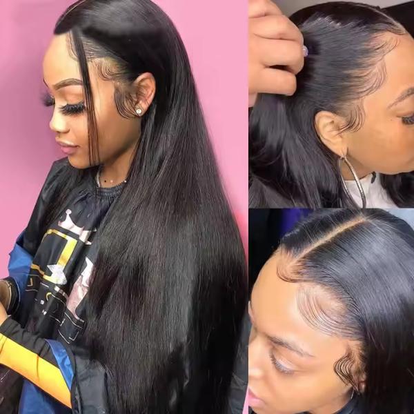 13x4HD Lace Front Wig Bone Straight Human Hair Wig PrePlucked