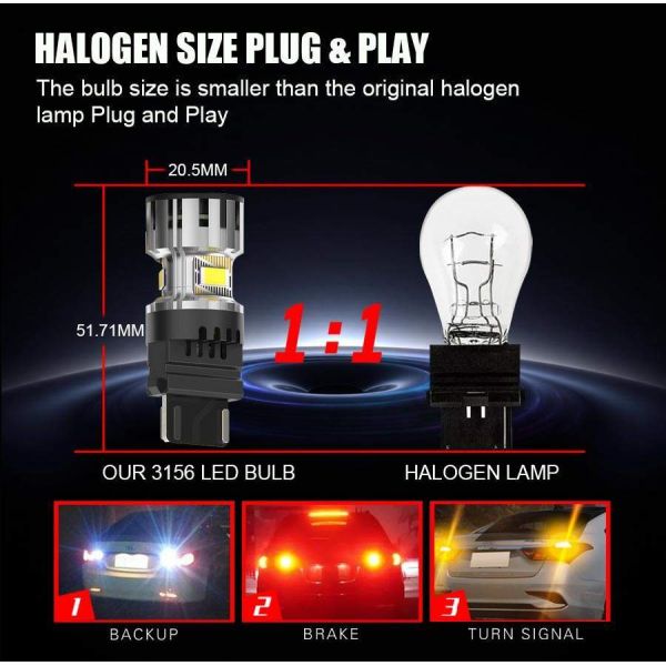 Canbus Signal Light 3030 25W  DC9-16V Super Power Error Free Turn Signal LED Bulb