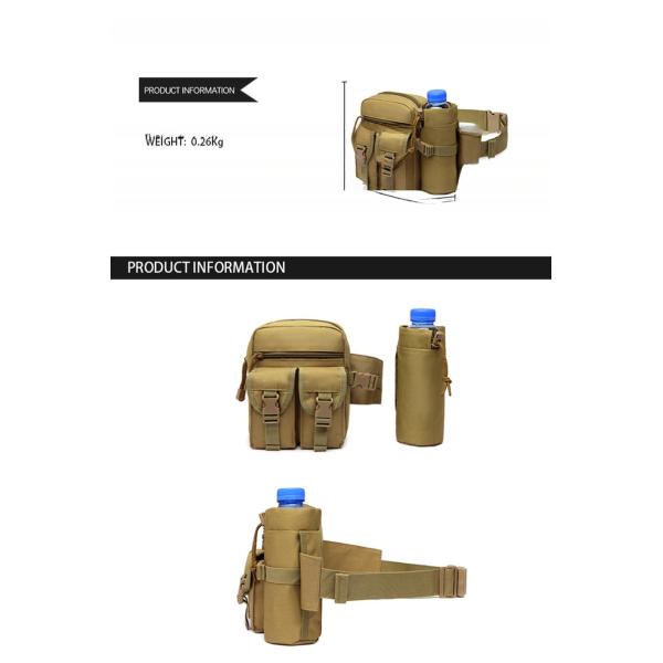 800D Оксфордская ткань водонепроницаемая талия ремень бутылка с водой сумки и держатель включены