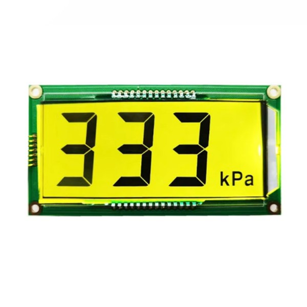Custom Display Module 3 Digit Yellow Backlight Black Words with PCB