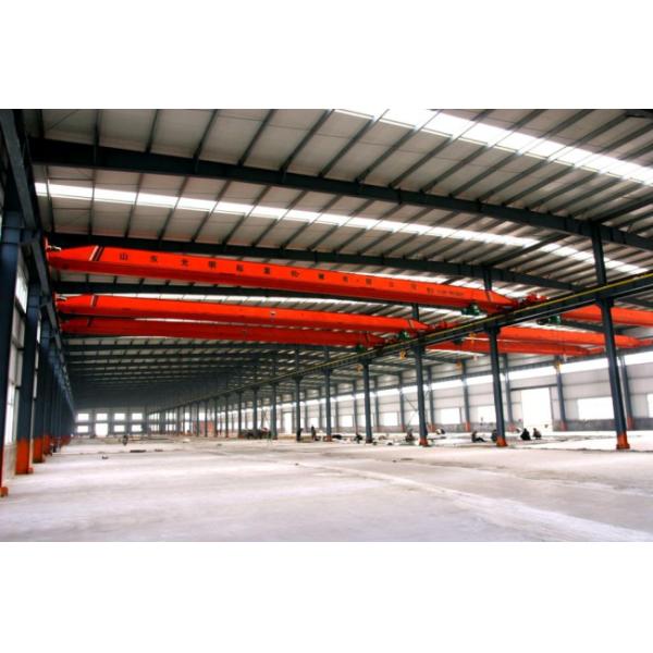 Portal frame  with crane beam fast installation steel structure workshop