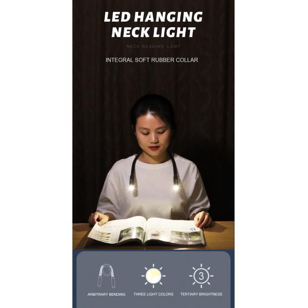 Control Mode Switch Control Led Portable Flexible Neck Hanging Charging Book Light for DIY