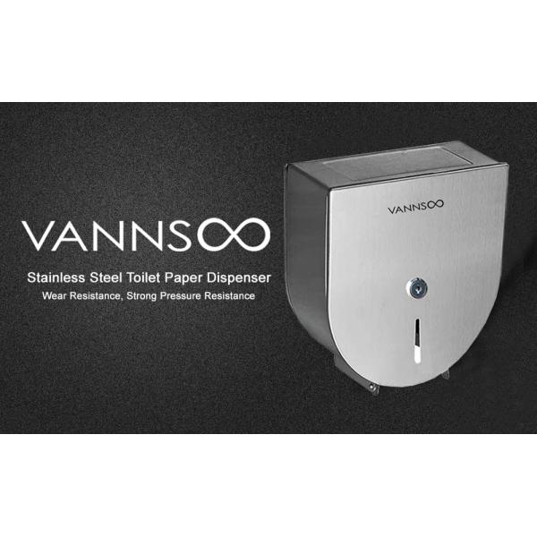 SS Single Jumbo Roll Toilet Paper Dispenser Commercial  Toilet Roll Holder Wall Mounted