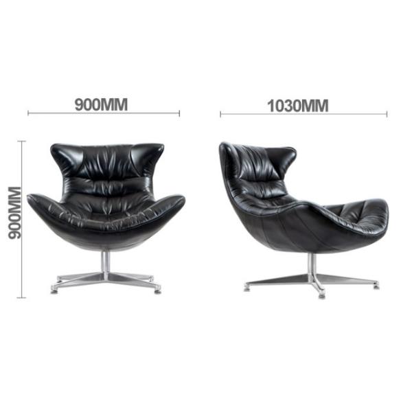 Leisure Modern Design Genuine Leather Hotel Chair Living room Single Seater Chair