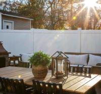 Cercas de vinil branco para o quintal e jardim