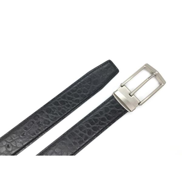 Business And Casual Mens Leather Dress Belt Size Adjustable Black Color