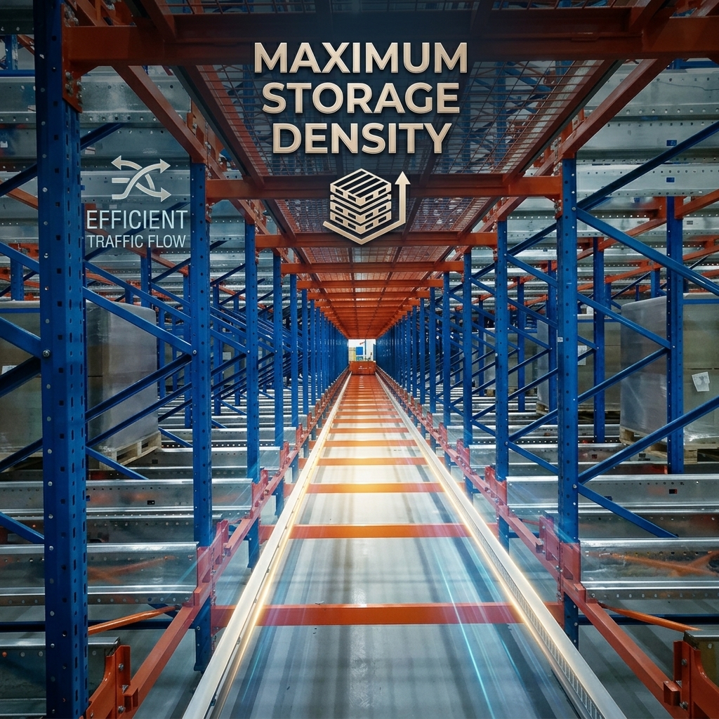 Multi Level Radio Shuttle Racking System High Density 4 Tier Warehouse Storage Rack 1500kg Per Pallet