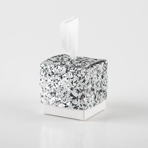 Gold Silver Glitter Gift Box Wholesale Glitter Surprise Box with Ribbon