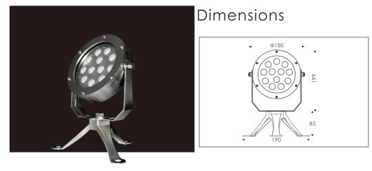 света СИД наивысшей мощности Кри 24В 36В подводные с силовым кабелем 4 проводов