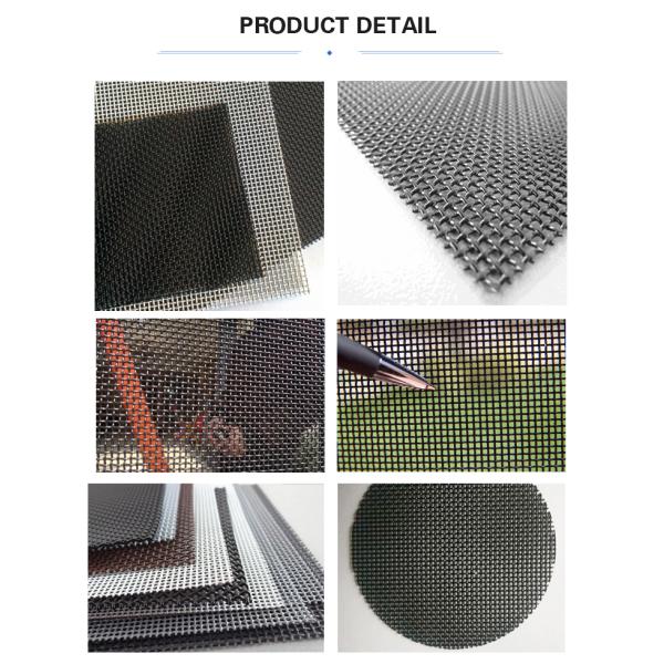 18x16 Mesh 0.28mm Stainless Steel Insect Mesh Roll Black Coated