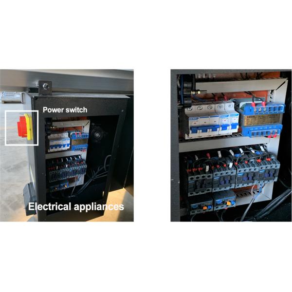 Scie à panneaux coulissante pour le travail du bois 0,75 kW, table de scie de 60 mm