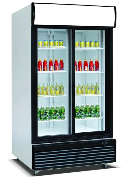 Portable Fan Cooling Beverage Cooler With 810L Large Storage Space,Frost Free Commercial Display Fridge