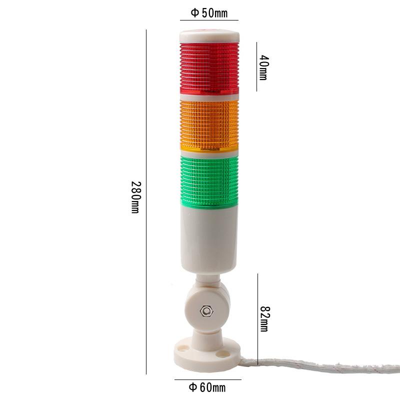 Professional 3-Layer Industrial LED Signal Tower Alarm Light Multilayer Stack Caution Lamp for Machinery